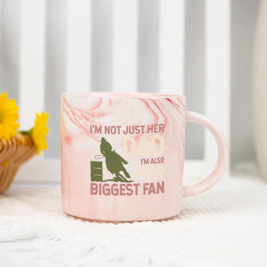 Barrel Racer Racing Horse Riding Dad Fathers day Marble Mugs