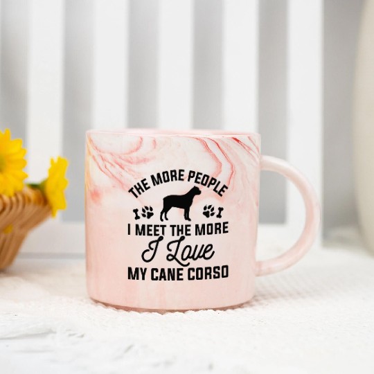 I Love My Cane Corso Marble Mugs