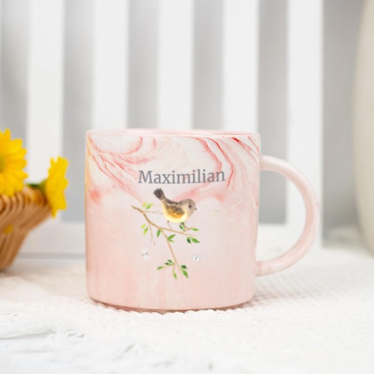 Waldier Vogel Name Maximilian Marble Mugs