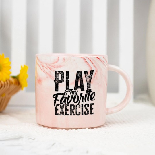 Play Is My Favorite Exercise - mental health Marble Mugs