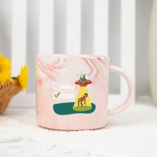 Abduct Horror Green Marble Mugs