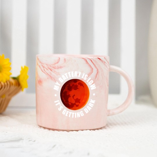 My Battery Is Low It's Getting Dark, Mars Marble Mugs