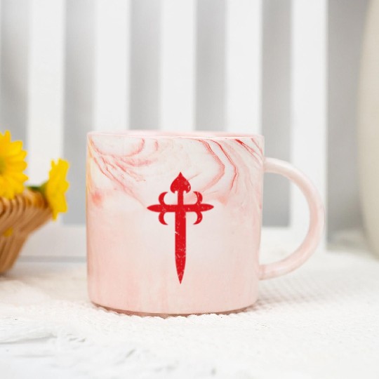 Vintage Cross of Saint James Marble Mugs