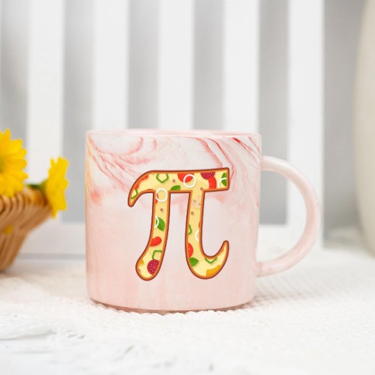 Pizza Pi Day Pizza Eater Italian Mathematician Marble Mugs