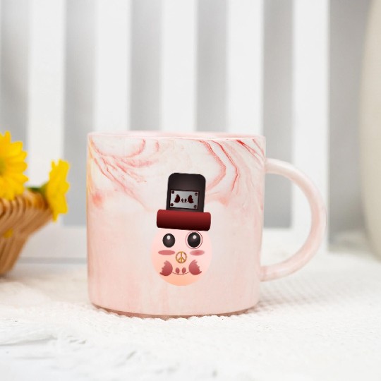 Psychedelic peace man Marble Mugs