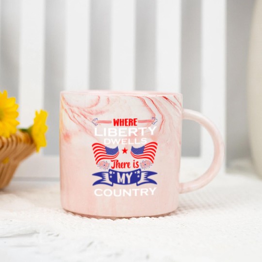 US Patriotic Quotes, Patriot, Patriots Marble Mugs