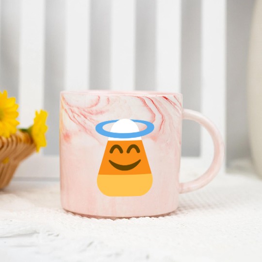 Angel Candy Corn Halloween Costume Marble Mugs