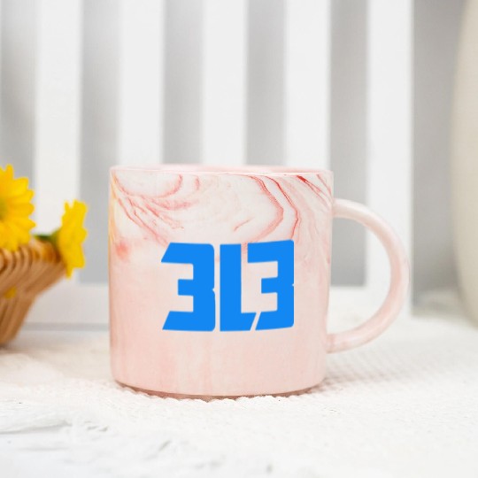 detroit lions 313 Marble Mugs