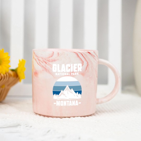 Glacier National Park Montana Marble Mugs