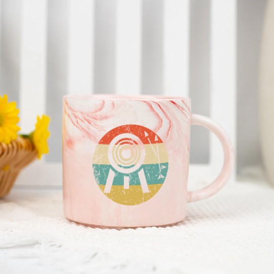 Archery Arrows Icon Retro Archery Marble Mugs