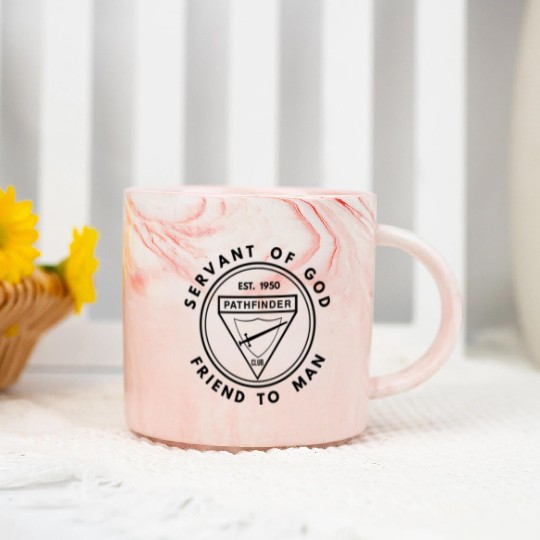 Servant of God Friend to Man Adventist Pathfinder Marble Mugs