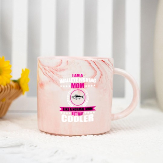 Walleye Fishing Mom For Women Marble Mugs