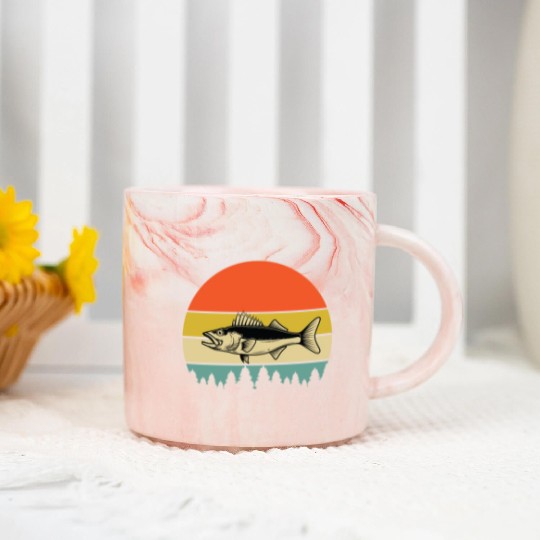 Walleye Fishing Marble Mugs