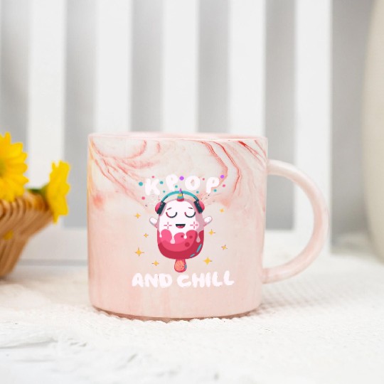 K-Pop And Chill South Korean Pop Music Fan Kpop Lo Marble Mugs