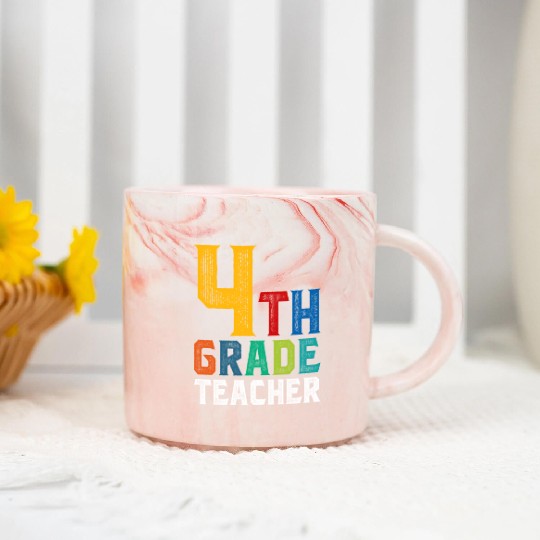 4th Grade Teacher Marble Mugs