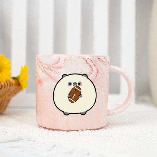 Fantasy football panda cute Marble Mugs