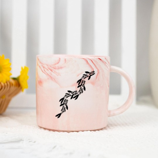 row koi fish nishikigoi Marble Mugs