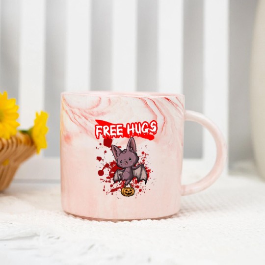 Free Hugs Halloween Sarcasm Scary Creepy Costume Marble Mugs