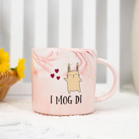 I love you in German language Marble Mugs