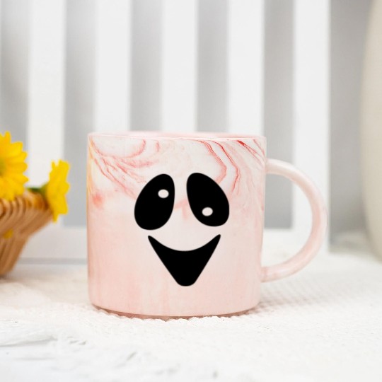 Halloween Scary Ghost Face Costume Marble Mugs