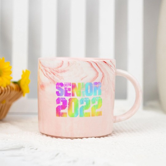 Graduation Class High School Senior 2022 Marble Mugs