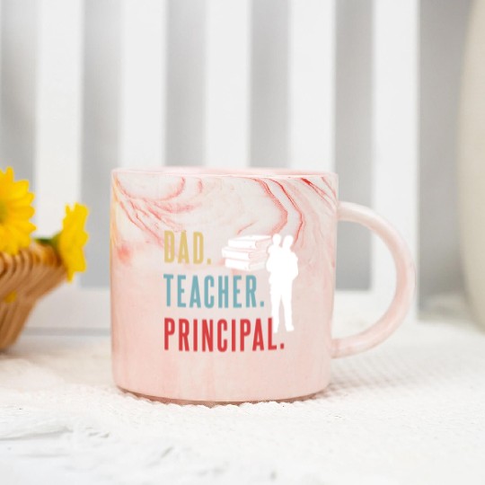 Dad Teacher Principal Homeschool Homeschooling Marble Mugs