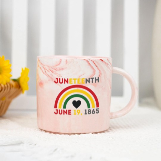 JUNETEENTH June 19th Black African American Day Marble Mugs