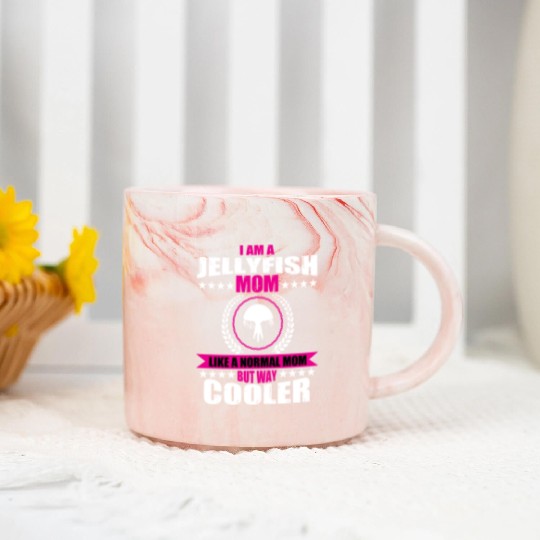 Funny Jellyfish Mom Marble Mugs
