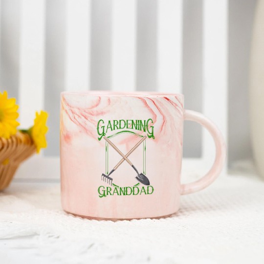 Gardening Grandad Landscaping Granddad Grandpa Marble Mugs