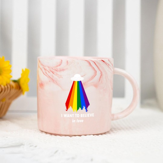I Want to Believe (In Love) Marble Mugs