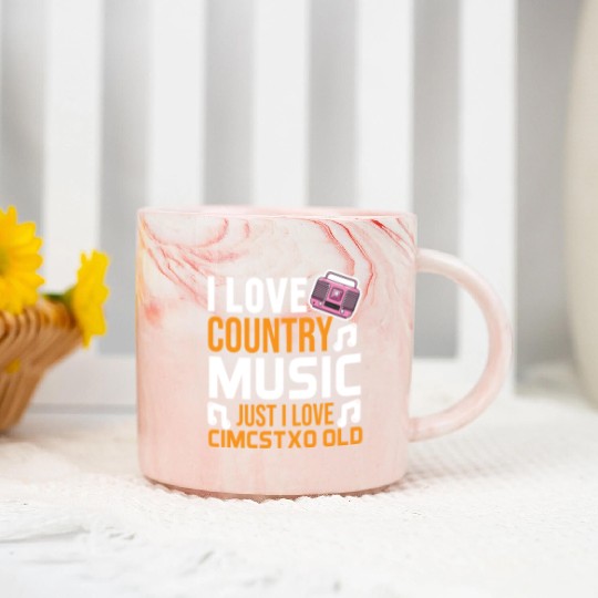 I love Country Music Marble Mugs