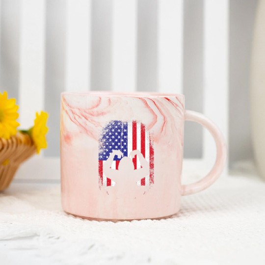 4th Of July American Flag Patriotic Orangutan Marble Mugs