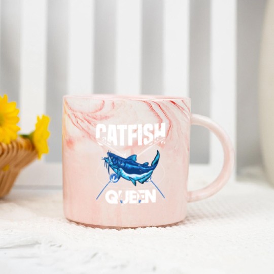 Wels Catfish Design For A Catfish Queen Marble Mugs