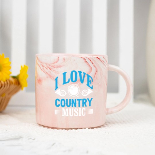 I love Country Music Marble Mugs