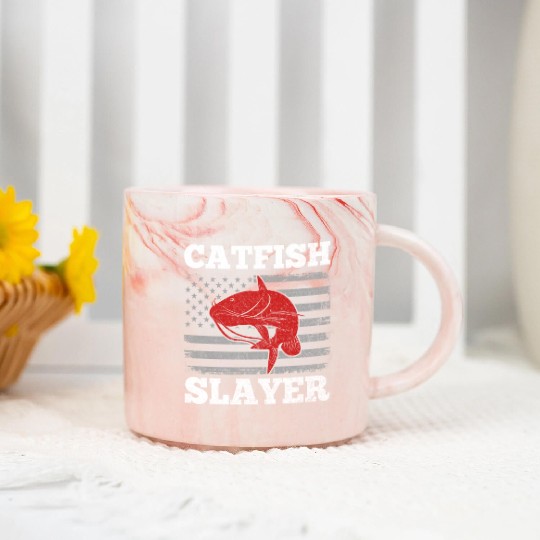 Catfish Slayer - Wels Catfish Hunter Marble Mugs