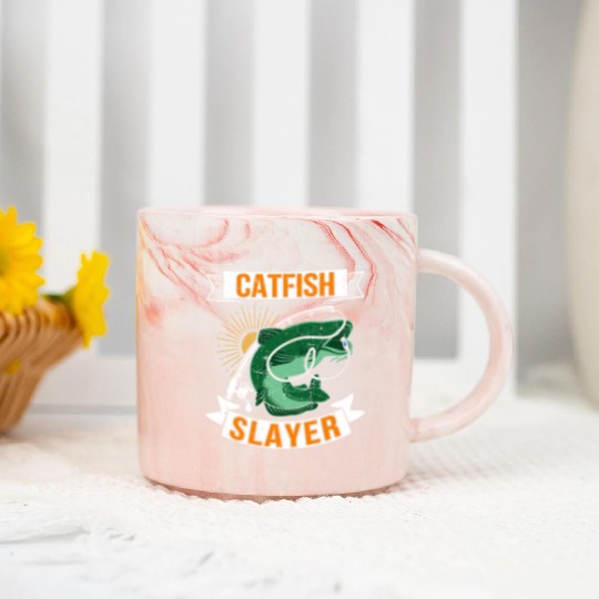 Catfish Slayer - Wels Catfish Hunter Marble Mugs