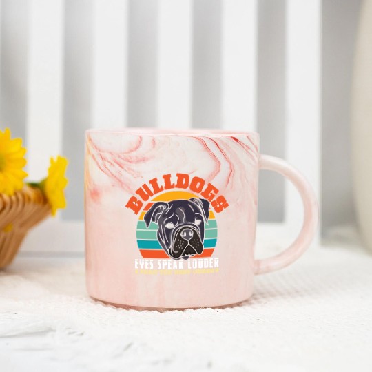 Bulldogs eyes speak louder Marble Mugs
