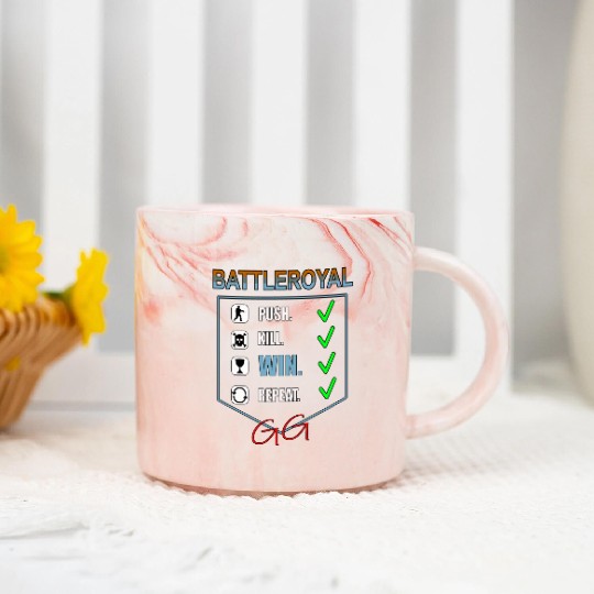 Battle Royal Gaming Design Marble Mugs