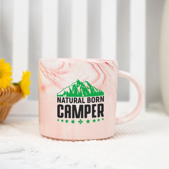 Natural Born Camper Marble Mugs