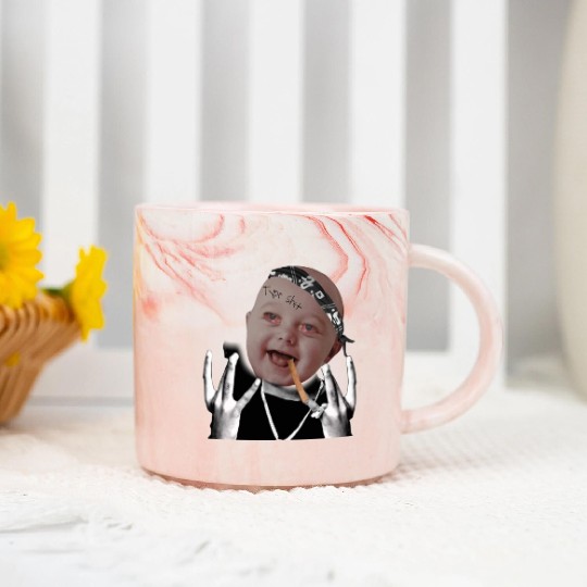 Gangster baby type shit Marble Mugs