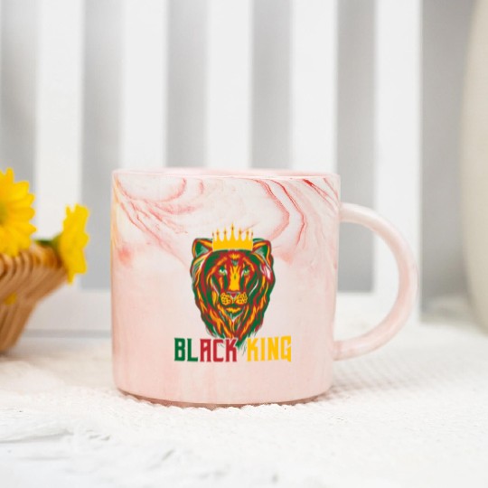 African American Lion Marble Mugs