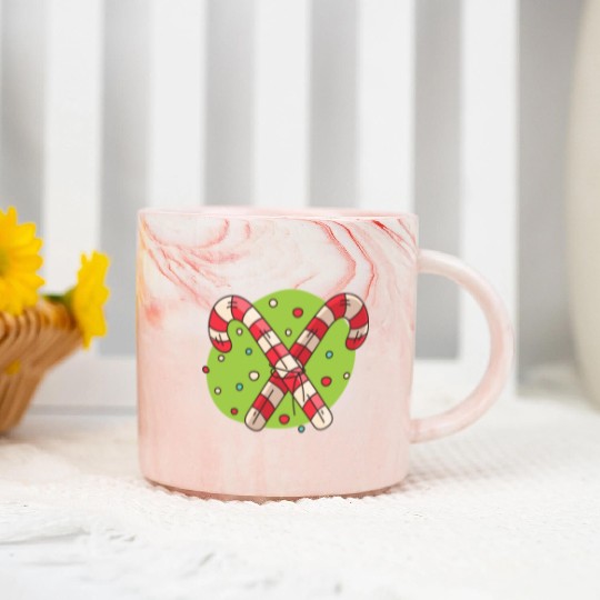 candy canes Marble Mugs