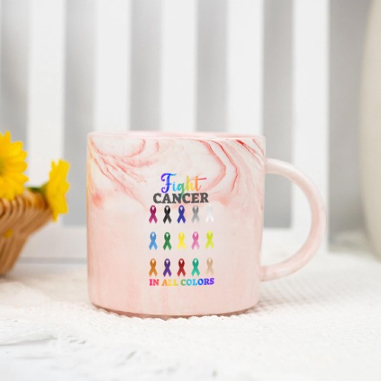 Cancer Sucks In Every Color Fighter Fight Support Marble Mugs