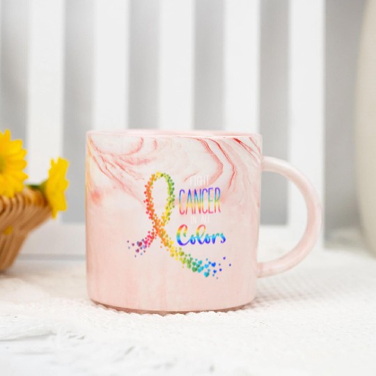 Cancer Sucks In Every Color Fighter Fight Support Marble Mugs