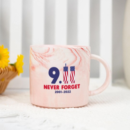 911 Never Forget 2001-2022 Patriot day Marble Mugs