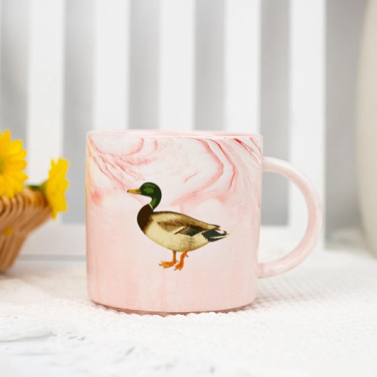 Mallard Duck Cute Duck Wild Duck Lover Marble Mugs