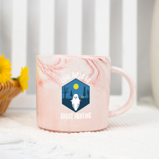 Cool girls go ghost hunting Marble Mugs