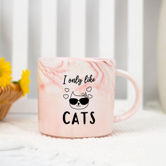Cat Lover House Cat Lover - I only like cats Cat Marble Mugs