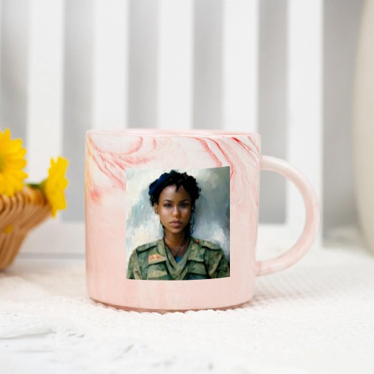 Beautiful US army combat medic painting Marble Mugs