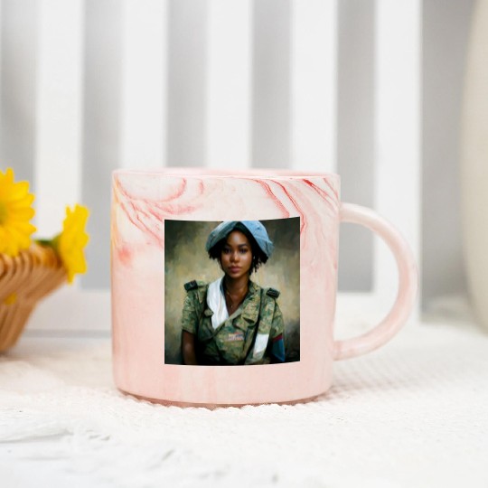 Beautiful US army combat medic painting Marble Mugs